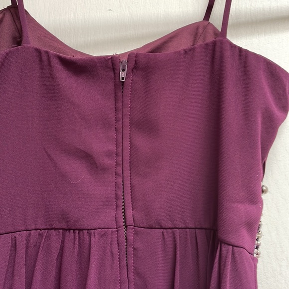 Gorgeous City Triangles Plum Colored Dress with beads, like new condition! - Picture 6 of 12